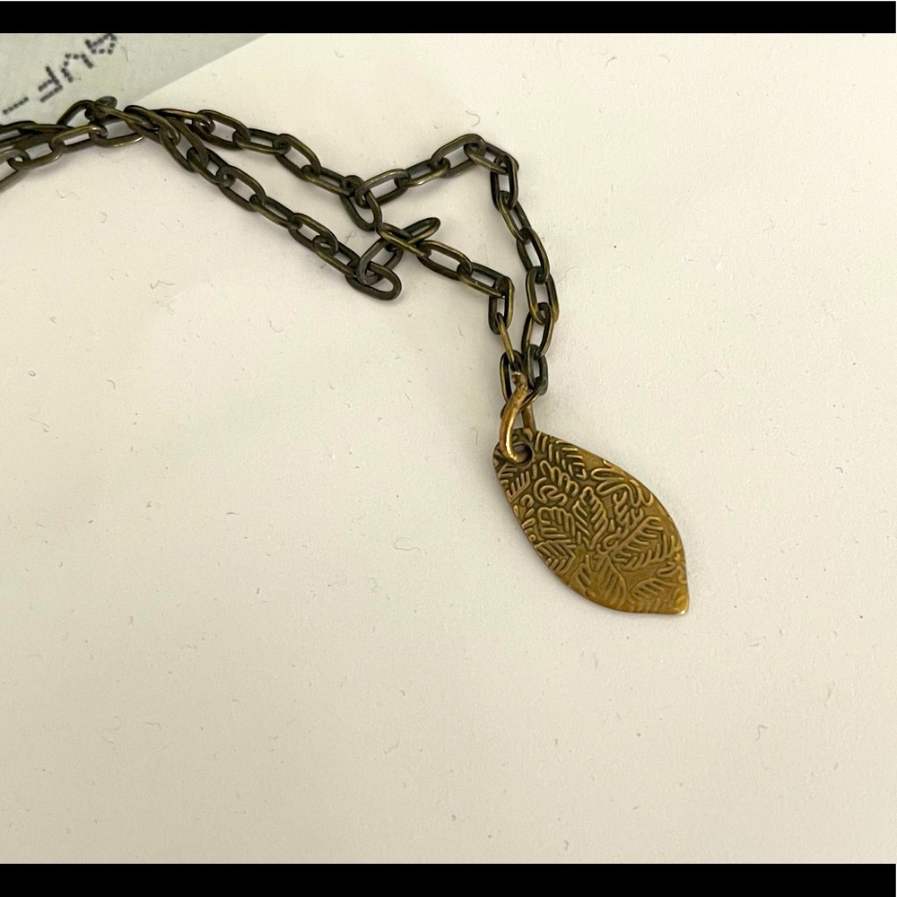 Gold leaf necklace